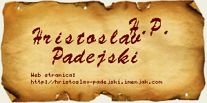 Hristoslav Padejski vizit kartica